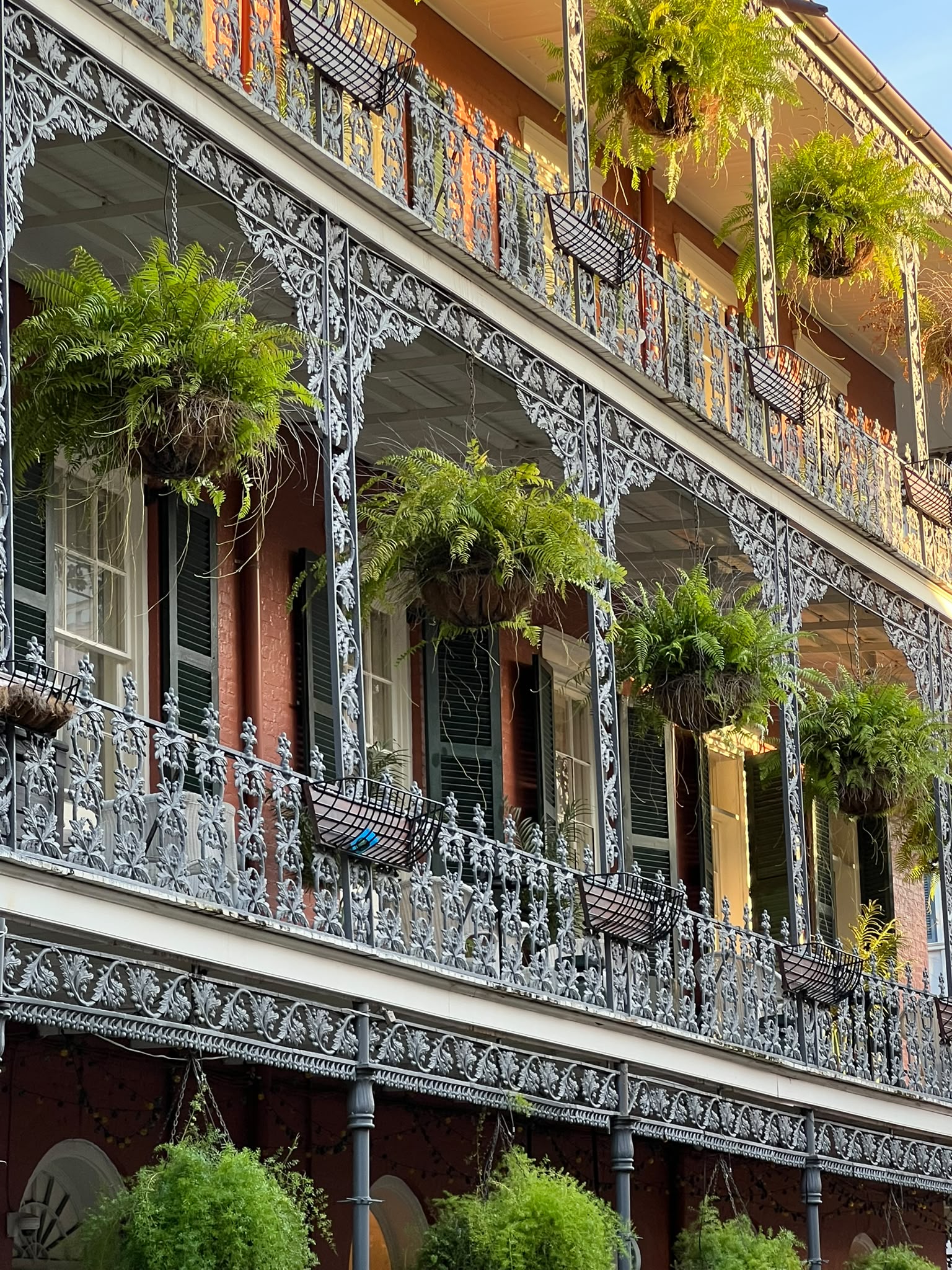 Ornate balcony in the French Quarter, New Orleans